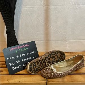 NWOT Jimmy Choo Sparkly Ballet Flat Sz 11
